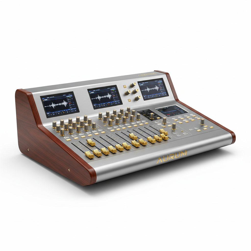 HTX premium mixing console with wooden side panels